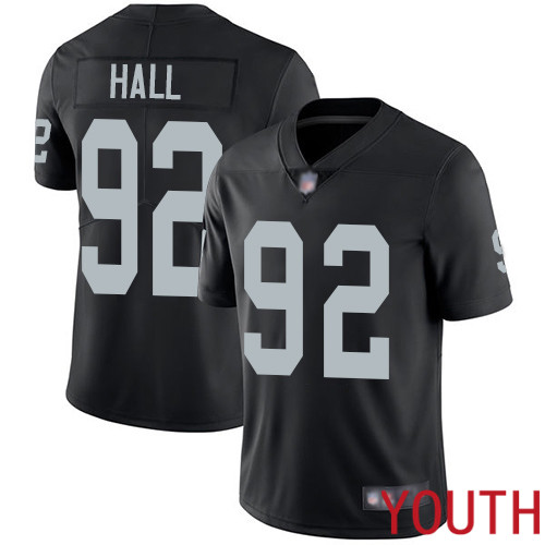 Oakland Raiders Limited Black Youth P J  Hall Home Jersey NFL Football #92 Vapor Untouchable Jersey->women nfl jersey->Women Jersey